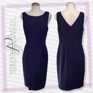 Adrianna Papell Purple Sleeveless Sheath Cocktail Dress Size 10